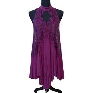 Free People A-Lined Assymetrical Lace Size S/P Dress